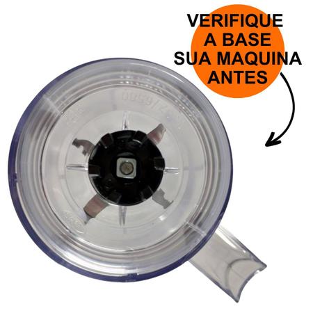 Imagem de Copo para liquidificador walita 6580 de tampa preta premium