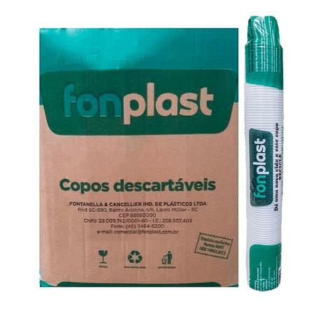copo plástico descartável fonplast café 50ml c/5000und Imagem de copo plástico descartável fonplast café 50ml c/5000und