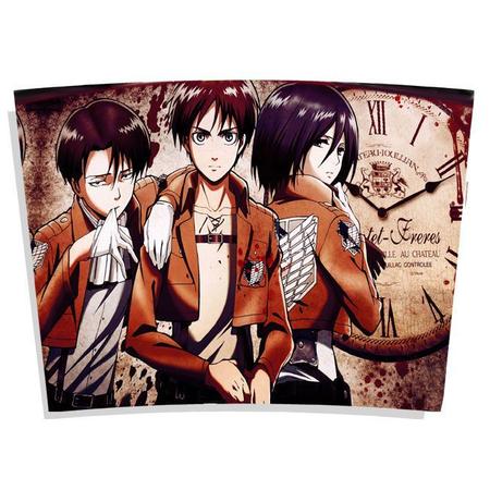 Copo Térmico Anime Shingeki no Kyojin Attack on Titan Levi Eren Mikasa -  Cogumelo Corp - Copos - Magazine Luiza