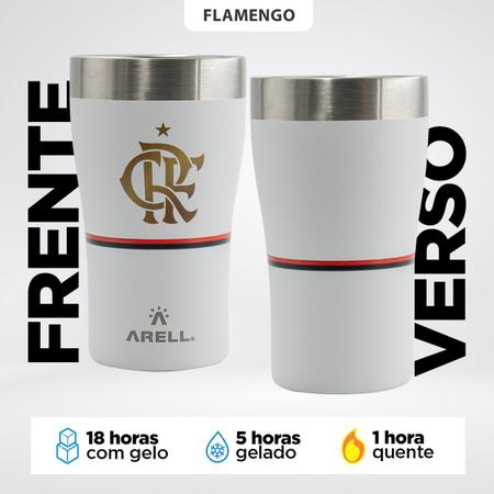 Imagem de Copo Térmico Arell Inox a Vácuo 500ml Oficial Flamengo Fc