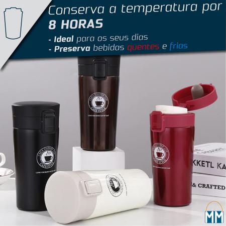 Copo Termico Aco Inox Vacuum Caneca Infusor Agua Cha Cafe
