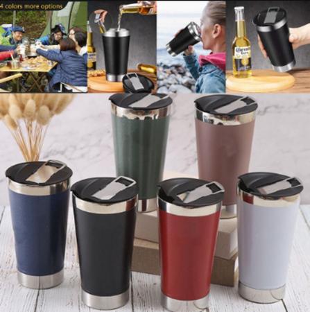 Copo Térmico INOX com Tampa e Abridor De Garrafas 473 ml - sem - Copos - Magazine Luiza