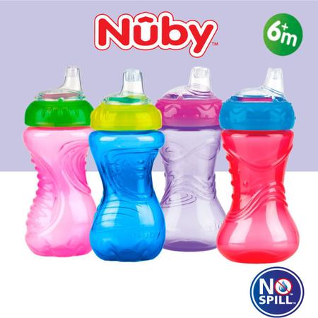 Imagem de Copo Transição de Treinamento Bico de Silicone e Válvula Antivazamento sem bpa free 300ml Nuby bebê