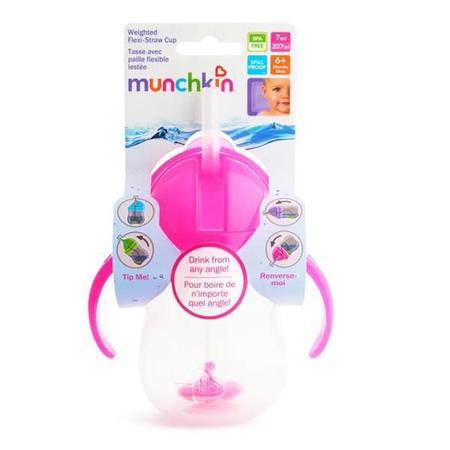 Imagem de Copo Treinamento Com Canudo Click Lock 207Ml Rosa - Munchkin