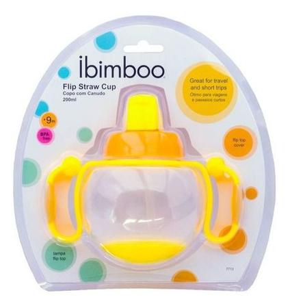 Imagem de Copo Treinamento Transição Com Canudo Para Bebê Amarelo Ibimboo