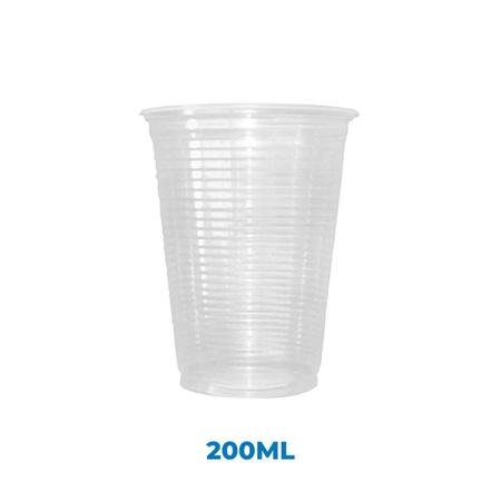 Imagem de Copos Descartáveis Ultra Transparentes PP 200ml Com 500 unidades Tira de Plástico Água Refrigerante Bebida Comemoração Festa