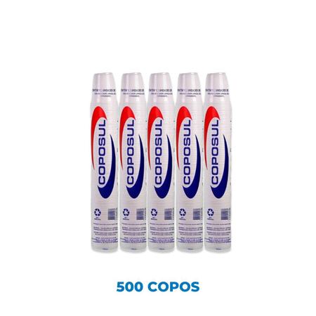 Imagem de Copos Plásticos Descartáveis Brancos 200ml C/500 Unidades COPOSUL Cento de Copo Para Festa