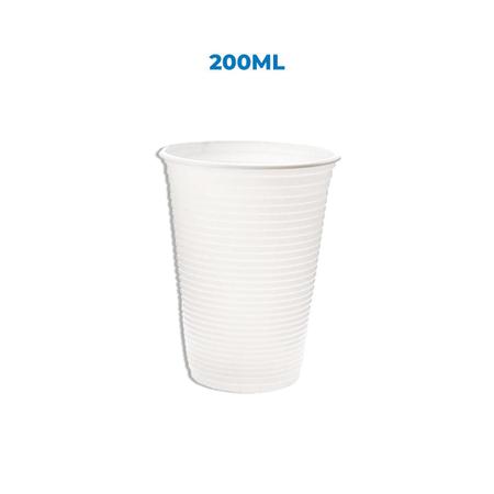 Imagem de Copos Plásticos Descartáveis Brancos 200ml C/500 Unidades COPOSUL Cento de Copo Para Festa