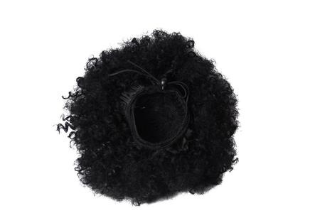 Imagem de Coque Cacheado Afro Puff Black Cor Preto 1 Fibra Japonesa