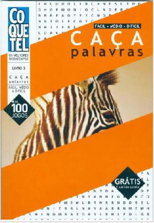 Coquetel - caça palavras - facil-medio-dificil - livro 3 - Livros de  Educação - Magazine Luiza