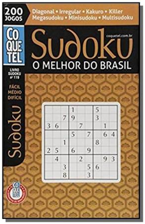Revista Coquetel - Sudoku Fácil, Médio e Difícil - 200 Jogos