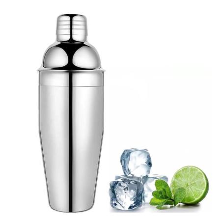 Imagem de Coqueteleira + Socador+ Dosador Inox 500Ml Caipirinha Drinks