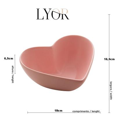 Imagem de Coração 18cm Por 16,5cm Por 6,5cm Decorativo De Cerâmica Heart Rosa