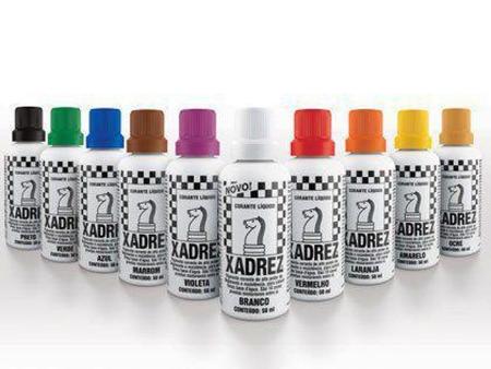 Corante liquido tinta xadrez bisnaga com 10 unidades