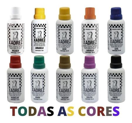 Corante liquido tinta xadrez bisnaga com 10 unidades