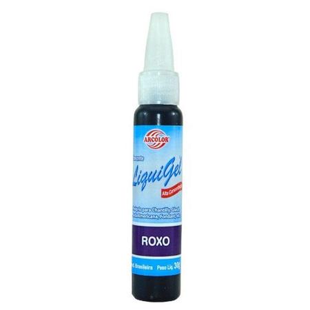 Imagem de Corante Liquigel Roxo 30g Arcolor Rizzo Confeitaria