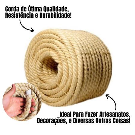 Corda De Sisal Para Arte E Artesanato 20mm - Casa Multi Variedades