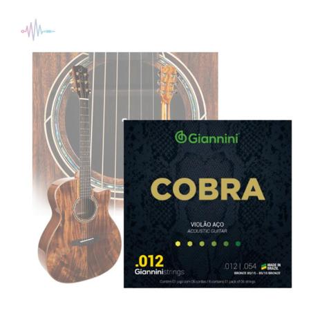 Jogo De Cordas Giannini Para Violão Aço Cobra 012 - Cordas para Violões -  Magazine Luiza