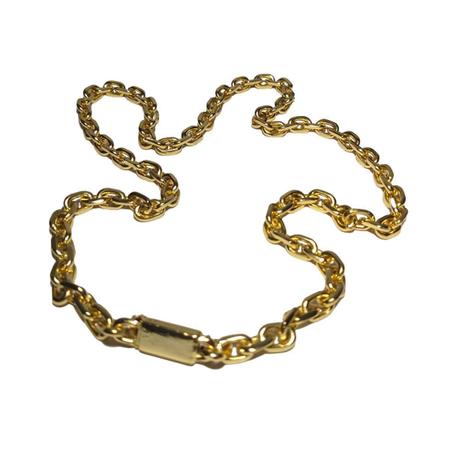 Imagem de Cordão 5Mm Corrente Cadeado Banhado A Ouro 18K 60Cmx5Mm