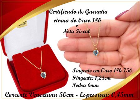 Cordão Corrente Veneziana Ouro 18k 50cm Ponto De Luz Coração Água Marinha - Dream Factory Jóias Imagem de Cordão Corrente Veneziana Ouro 18k 50cm Ponto De Luz Coração Água Marinha