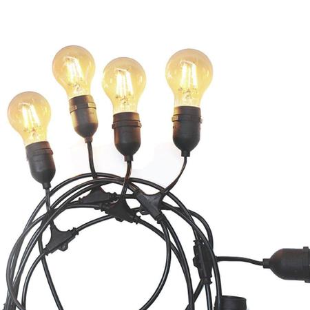 Cordão de Luz Varal 10Mts 20 Soquetes com Emenda Galaxy Led Imagem de Cordão de Luz Varal 10Mts 20 Soquetes com Emenda Galaxy Led