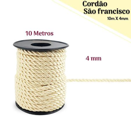 Imagem de Cordão De São Francisco Amarelo Bebê 4mm - Com 10 Metros - UMK