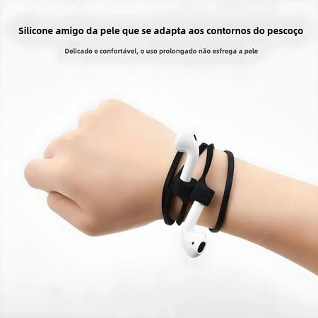 Imagem de Cordão de Silicone Anti-Perda para AirPods 1, 2, 3 e Pro - Magnético e Resistente