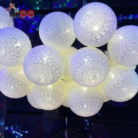 Imagem de Cordão Fio Led Cotton Luminária 10 Bolas Tipo Pêndulos