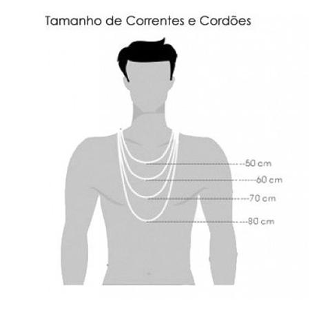 Cordão Masculino 7mm 70Cm e Pingente Banhados a Ouro 18K - Tks premium Imagem de Cordão Masculino 7mm 70Cm e Pingente Banhados a Ouro 18K