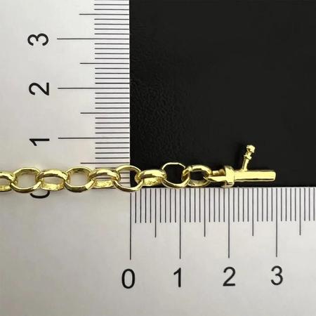 Imagem de Cordão Masculino Elo de Ouro 24k Cordão Grosso 60 e 70 cm Banhado