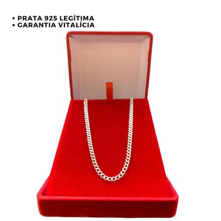 Imagem de Cordão Prata 925 3,5Mm Masculina Cordão Grumet 70M Legítima