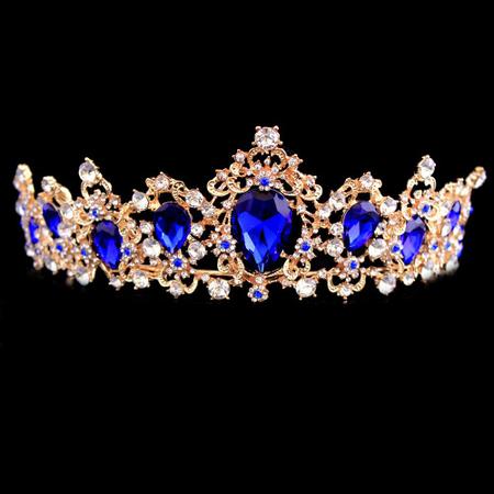 Imagem de Coroa Dourada Strass Noiva Debutante Tiara Porta Coque T94