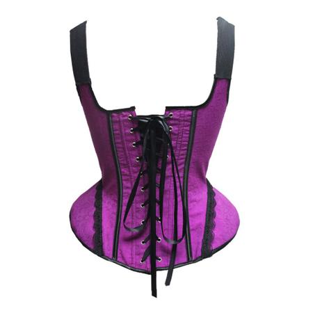 Corpete Corset Corselet Espartilho Alça Verde Água M677 em