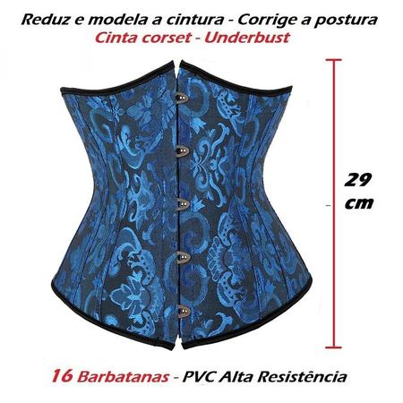 Corpete Corset Corselet Espartilho Modela Cintura Floral Verde