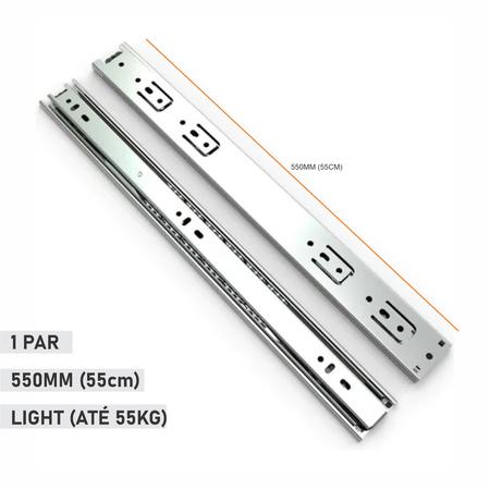 Imagem de Corrediça Gaveta Trilho Telescópico 55cm 1 Par