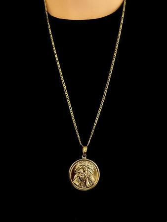 CORRENTE 3POR1 (2mm) 5,3g - 70cm + PINGENTE MEDALHÃO CRISTO - 3cm - BANHADO A OURO 18K - KROTON Imagem de CORRENTE 3POR1 (2mm) 5,3g - 70cm + PINGENTE MEDALHÃO CRISTO - 3cm - BANHADO A OURO 18K