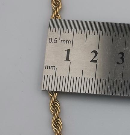 Imagem de Corrente colar Cordão Masculino Trança em Aço Inox Largura 4mm
