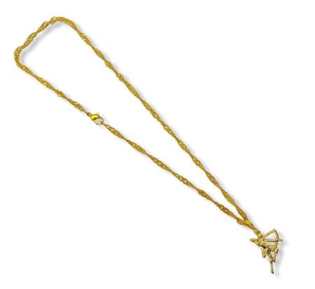 Corrente Com Pingente Oxossi 3,0 Cm Dourado - Lua Mística - 100% Original - Loja Oficial Imagem de Corrente Com Pingente Oxossi 3,0 Cm Dourado
