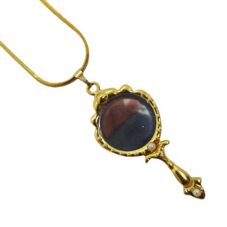 Corrente Com Pingente Oxum 6,2 Cm Abebê Dourado - Lua Mística - 100% Original - Loja Oficial Imagem de Corrente Com Pingente Oxum 6,2 Cm Abebê Dourado