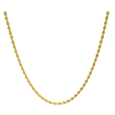Corrente Cordão Torcido Folheado Banhado a Ouro 60cm 3mm - Butique da Beleza Imagem de Corrente Cordão Torcido Folheado Banhado a Ouro 60cm 3mm