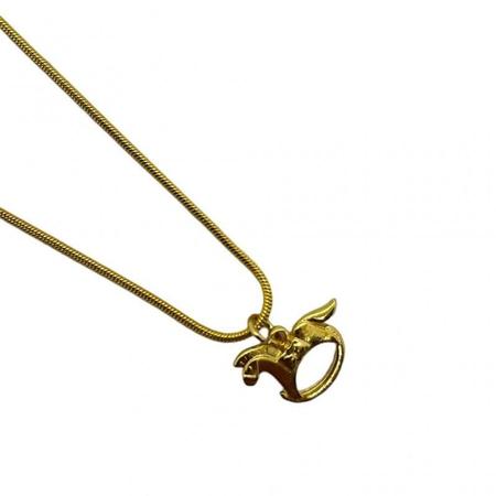 Corrente Dourada Com Pingente Cavalinho 1,7 Cm - Bialluz Presentes Imagem de Corrente Dourada Com Pingente Cavalinho 1,7 Cm