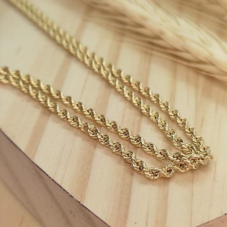 Imagem de Corrente feminina cordão baiano 45 cm ouro 18k