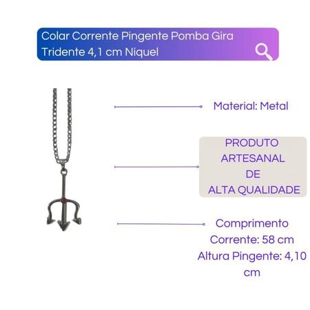 Imagem de Corrente Pingente Metal Umbanda Candomblé-Selecione O Orixá