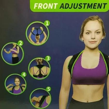 Imagem de Corretor postura colete magnetico cinta para correcao postural ajustavel com imas academia unissex