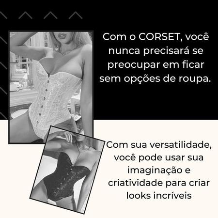 Corset Corselet Espartilho Modela Cintura Jeans Linha Casual Azul M715 -  Fantasy Shopping Brasil - Corpete - Magazine Luiza