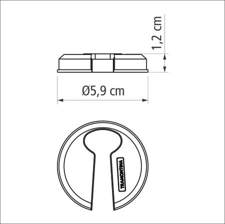 Imagem de Corta Lacre Tramontina Harmoniza com Corpo em Aço Inox e Base em ABS