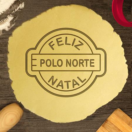 Imagem de Cortador Biscoito Selo Feliz Natal Polo Norte