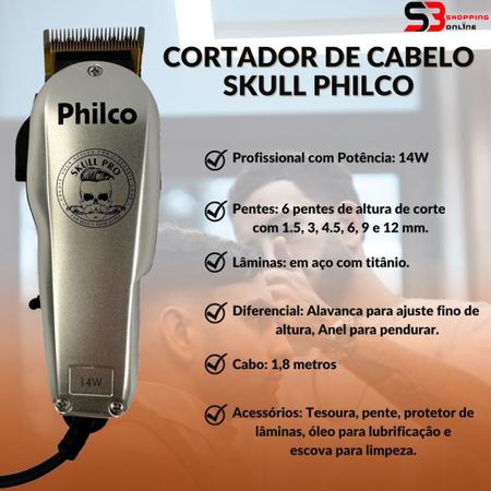 Imagem de Cortador de cabelos barba e pelos profissional titânio 14w