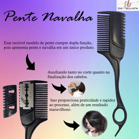 Imagem de Cortador de cabelos barba profissional 14w e pente navalha