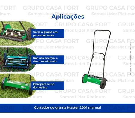 Imagem de Cortador De Grama Manual Trapp Master 2001 Facas Rotativas